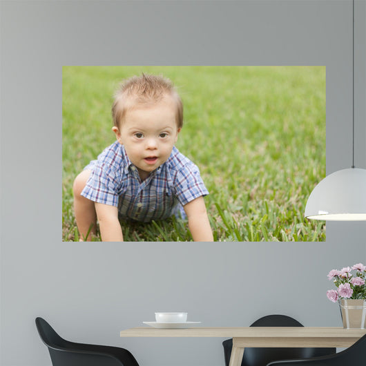 Down Syndrome Child Crawling