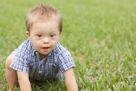 Down Syndrome Child Crawling