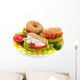 Fresh bagels with cheese and fish Wall Decal
