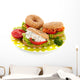 Fresh bagels with cheese and fish Wall Decal