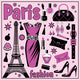 Paris fashion set Wall Mural