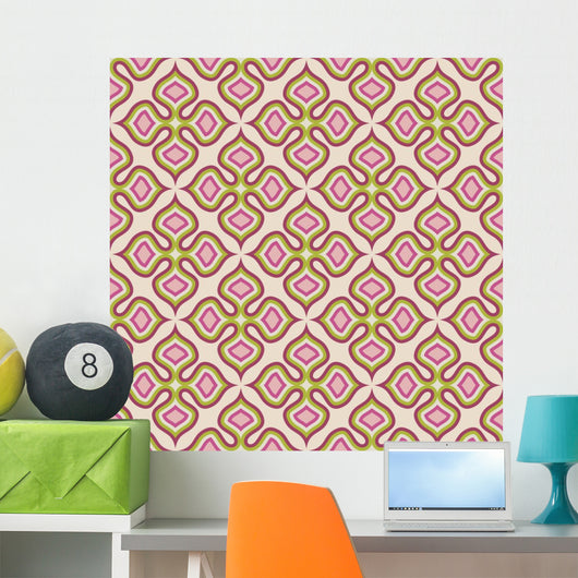 Seamless Floral Texture Wall Decal