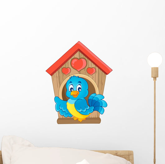 Bird Nesting Box Theme Wall Decal