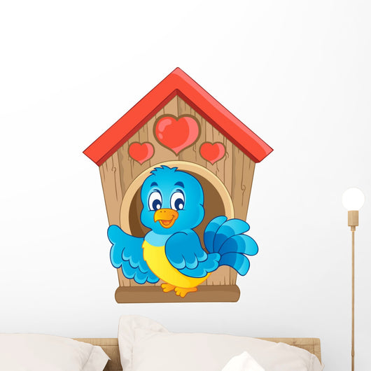 Bird Nesting Box Theme Wall Decal