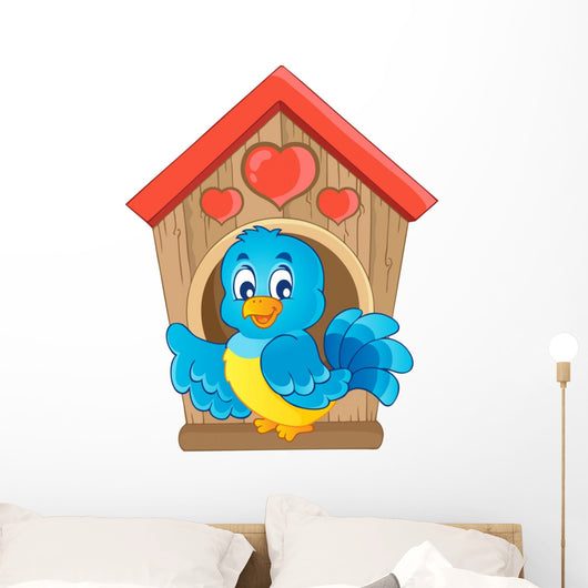Bird Nesting Box Theme Wall Decal