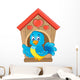 Bird Nesting Box Theme Wall Decal