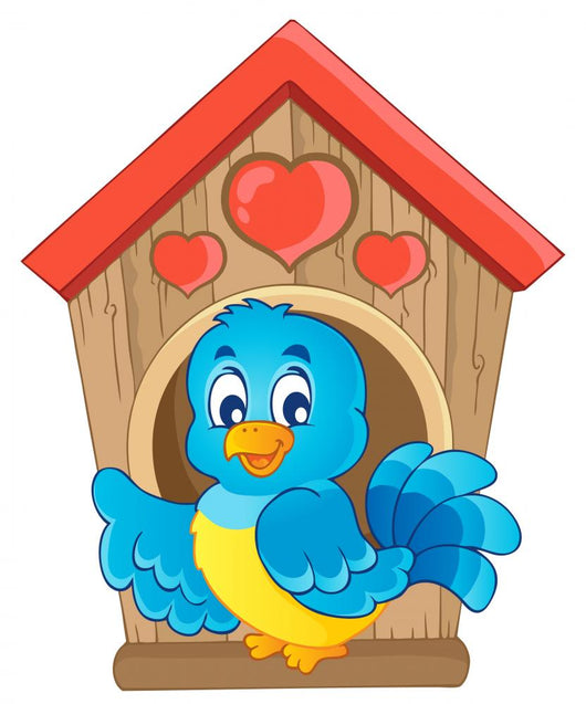 Bird Nesting Box Theme Wall Decal