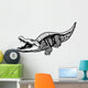 nile crocodile black white Wall Decal