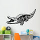 nile crocodile black white Wall Decal