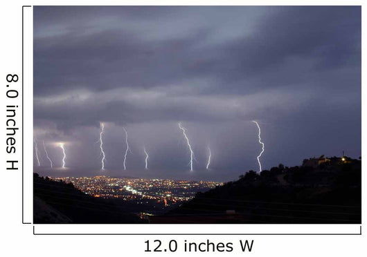 Lightning taken over Paphos 2006 Wall Mural