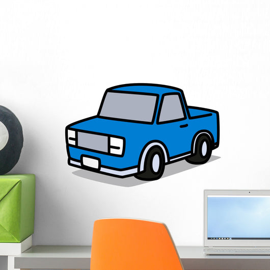 Cartoon Car 02 Blue Wall Mural
