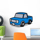 Cartoon Car 02 Blue Wall Mural