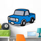 Cartoon Car 02 Blue Wall Mural
