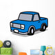 Cartoon Car 02 Blue Wall Mural