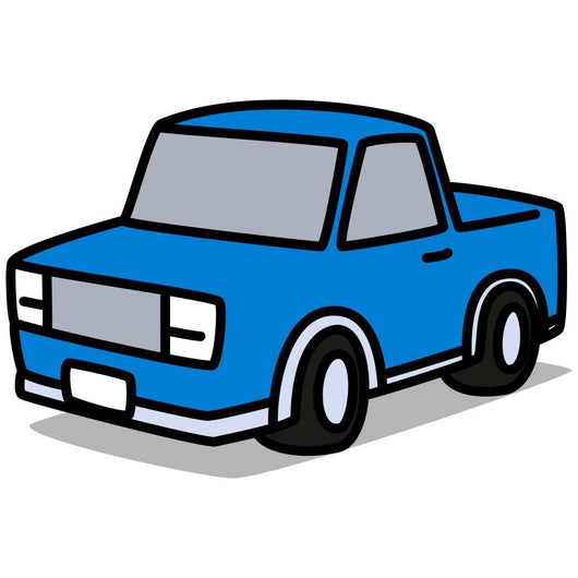 Cartoon Car 02 Blue Wall Mural