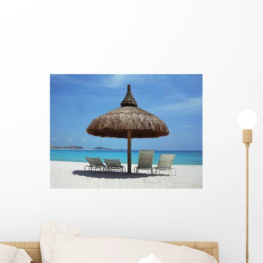 Parasol Plage Cancun Wall Decal