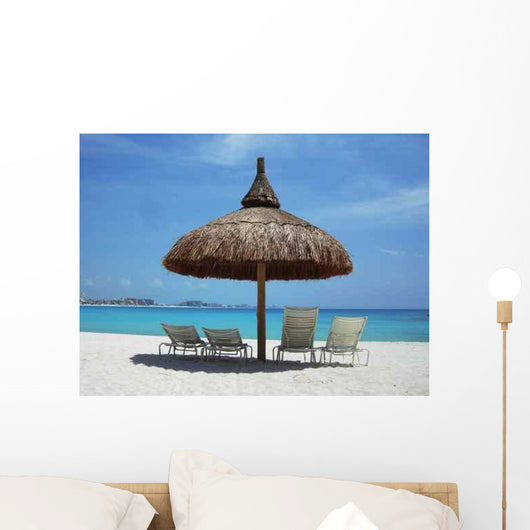 Parasol Plage Cancun Wall Decal