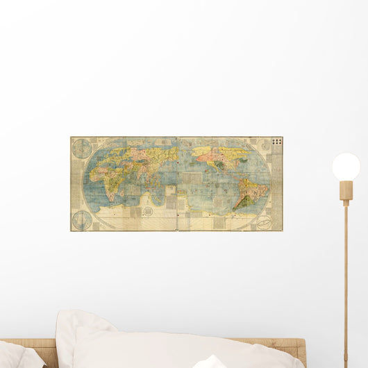 Vintage World Map Wall Mural