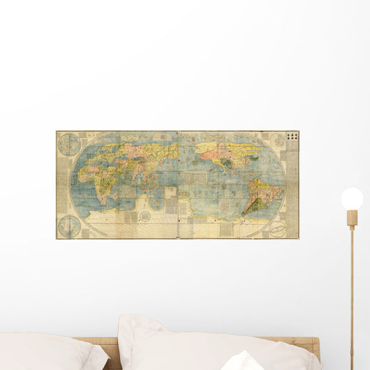 Vintage World Map Wall Mural