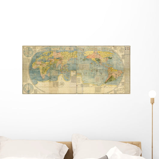 Vintage World Map Wall Mural