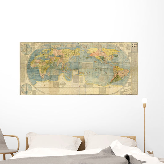 Vintage World Map Wall Mural