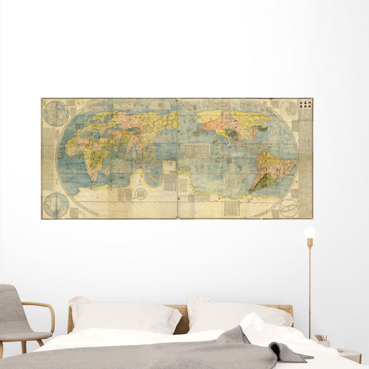 Vintage World Map Wall Mural