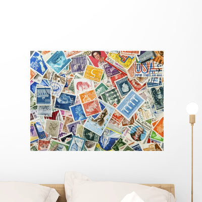 Different Stamps as shown on a wall