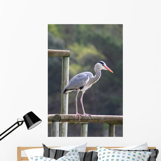 Heron Cendre Wall Mural