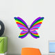 Butterfly Rainbow Abstract Design-farfalla Arcobaleno Astratto Wall Decal