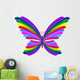 Butterfly Rainbow Abstract Design-farfalla Arcobaleno Astratto Wall Decal