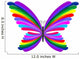 Butterfly Rainbow Abstract Design-farfalla Arcobaleno Astratto Wall Decal