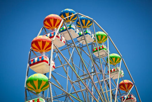 Close-up Colorful Ferris Wheel