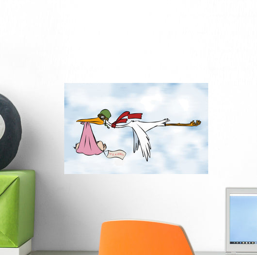It's A Girl! Wall Mural