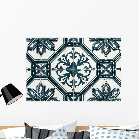 Green Azulejos Portuguese Tiles Wall Decal