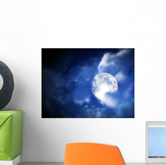 Moon Night Sky 9 Wall Mural