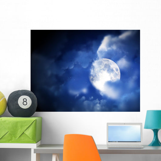 Moon Night Sky 9 Wall Mural