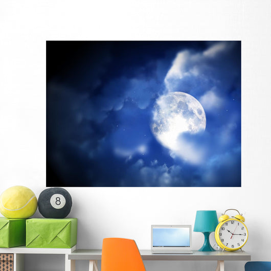Moon Night Sky 9 Wall Mural
