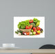 Raw Vegetables Wicker Basket Wall Decal
