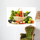 Raw Vegetables Wicker Basket Wall Decal
