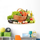 Raw Vegetables Wicker Basket Wall Decal