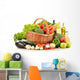 Raw Vegetables Wicker Basket Wall Decal