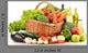 Raw Vegetables Wicker Basket Wall Decal