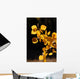 Branch of Yellow Aspen Leaves Wall Mural
