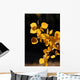 Branch of Yellow Aspen Leaves Wall Mural