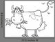 Outlined Dairy Cow With Flower In Mouth Wall Decal