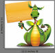 Dragon Cartoon with Wooden