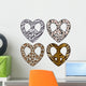 peace sign in animal skin pattern Wall Decal