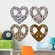 peace sign in animal skin pattern Wall Decal