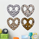 peace sign in animal skin pattern Wall Decal