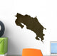 Dark Silhouetted Map Costa Wall Decal